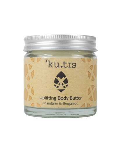 Mandarin & Bergamot Uplifting Organic Body Butter – natural, zero waste, and eco-friendly. Discover our wide range of sustainable skincare at Eco Skincare.