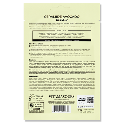 Ceramide Avocado Repair Face Sheet Mask