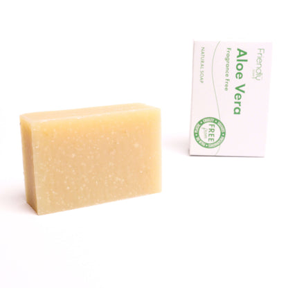 Plastic-free aloe vera soap bar with natural ingredients for nourished skin. Discover our wide range of sustainable beauty brands at Eco Skincare.