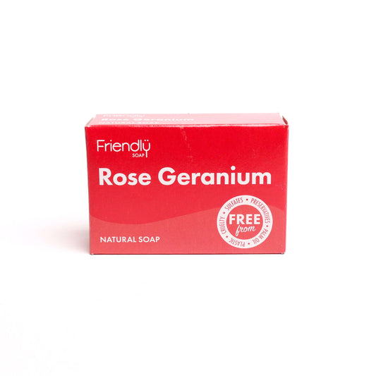 Rose Geranium Natural Soap Bar – Vegan & Plastic-Free. Discover sustainable beauty brands with Eco Skincare.