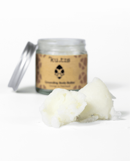 Orange, Patchouli & Frankincense Grounded Organic Body Butter – natural, zero waste, and eco-friendly. Discover our wide range of sustainable skincare at Eco Skincare.