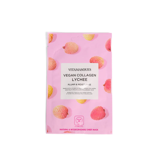 Vegan Collagen Lychee Face Sheet Mask